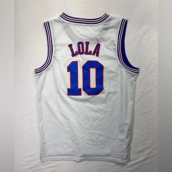 Space Jam Lola Bunny Jersey #10 Embroidered Mens L Movie Buggs Jordan Ball 1724 - Picture 6 of 8